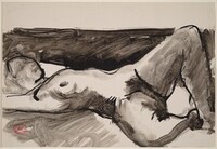 Untitled [reclining female nude with legs apart], Richard Diebenkorn, 1955-1967
