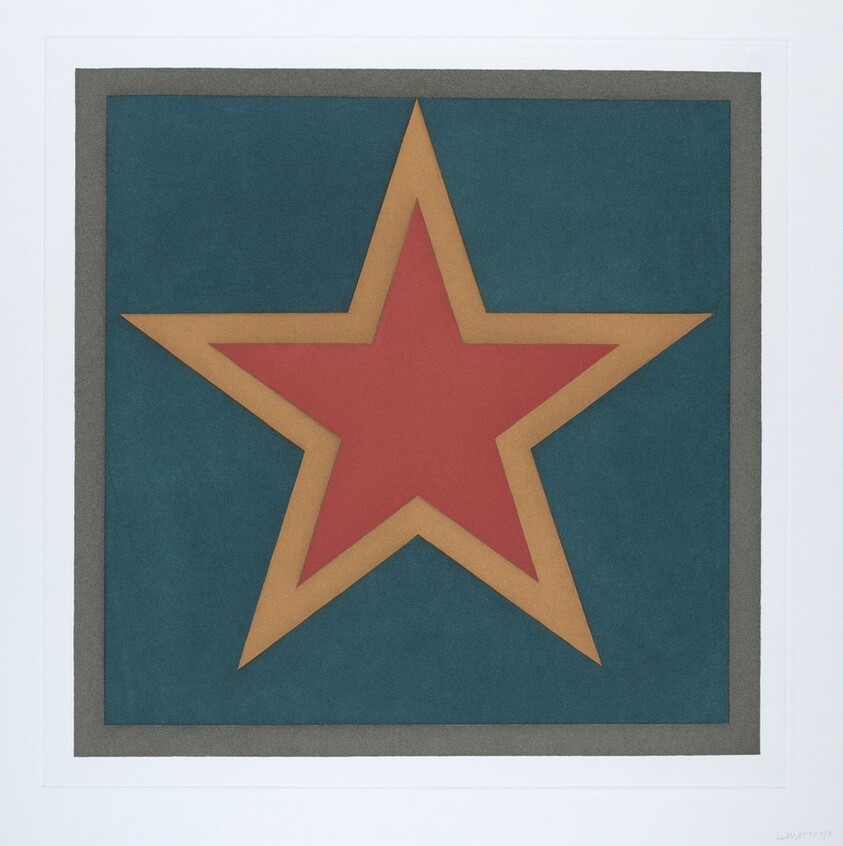 Stars-Red Center: 5 Point