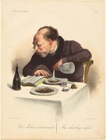 Une lecture entrainante, Honoré Daumier, 1836