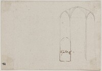 Cross Section of a Gothic Church [verso], Benjamin West, probably c. 1788