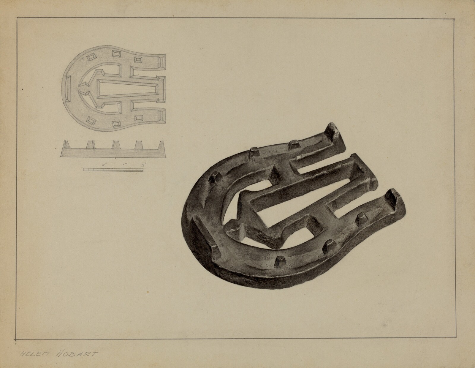 Flat Iron Holder, Helen Hobart, c. 1937