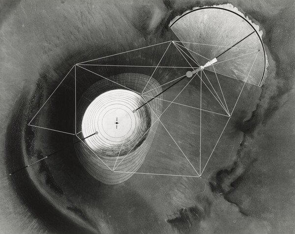 Roden Crater: Finished Crater Bowl and Fumerole Spaces with Survey Control Net