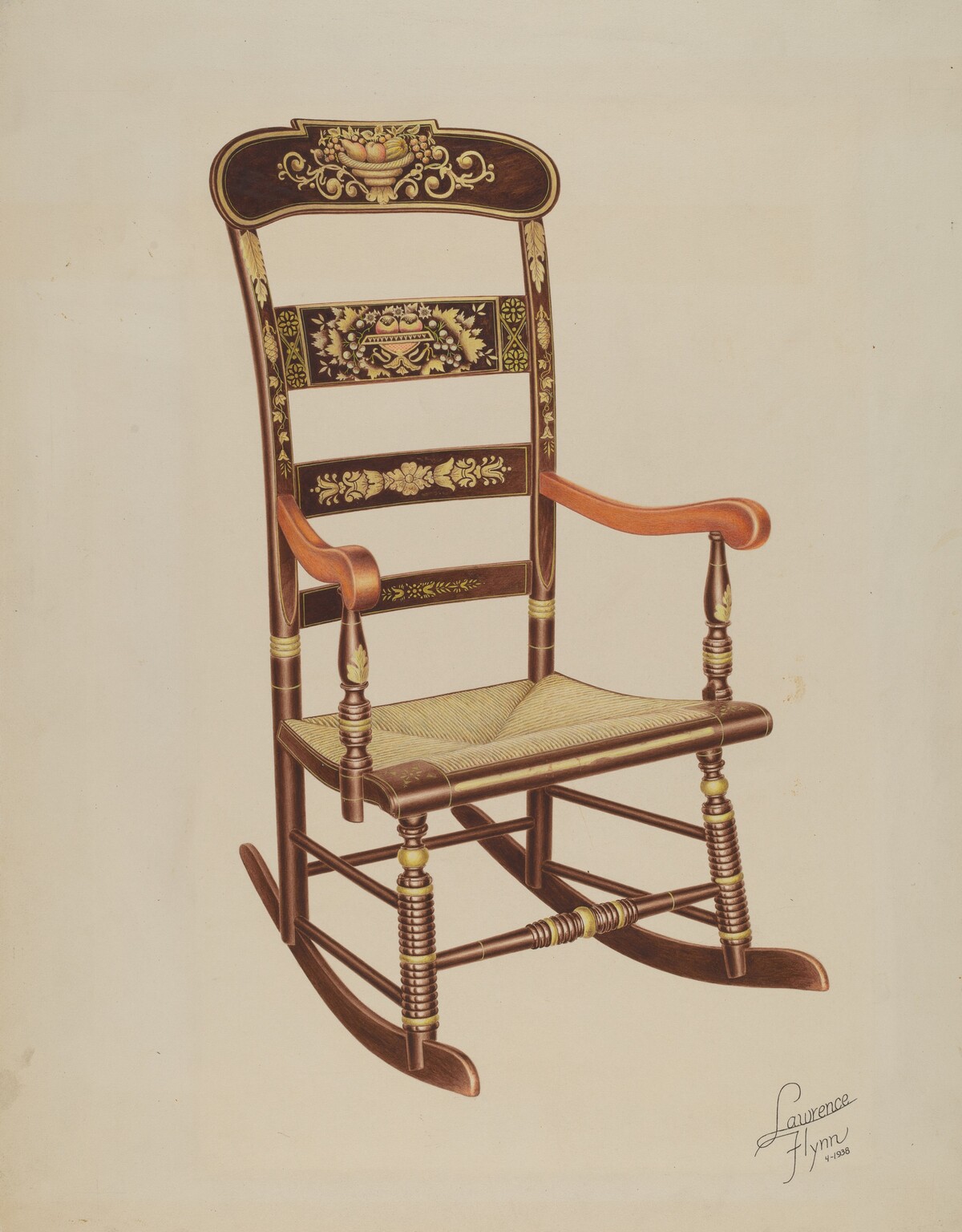 Stencilled Rocker