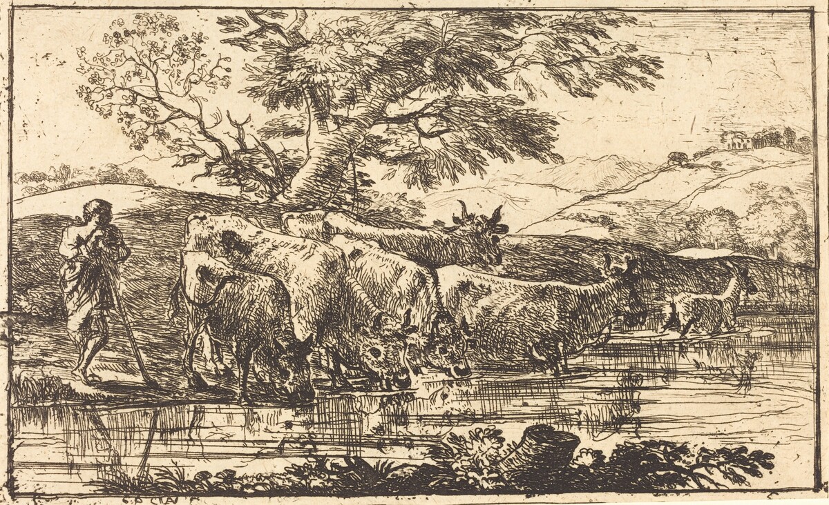 The Herd at the Watering Place (Le troupeau à l'abreuvoir)