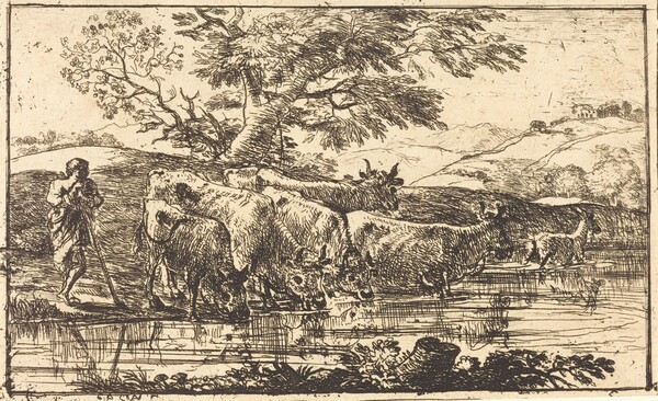 The Herd at the Watering Place (Le troupeau à l'abreuvoir)