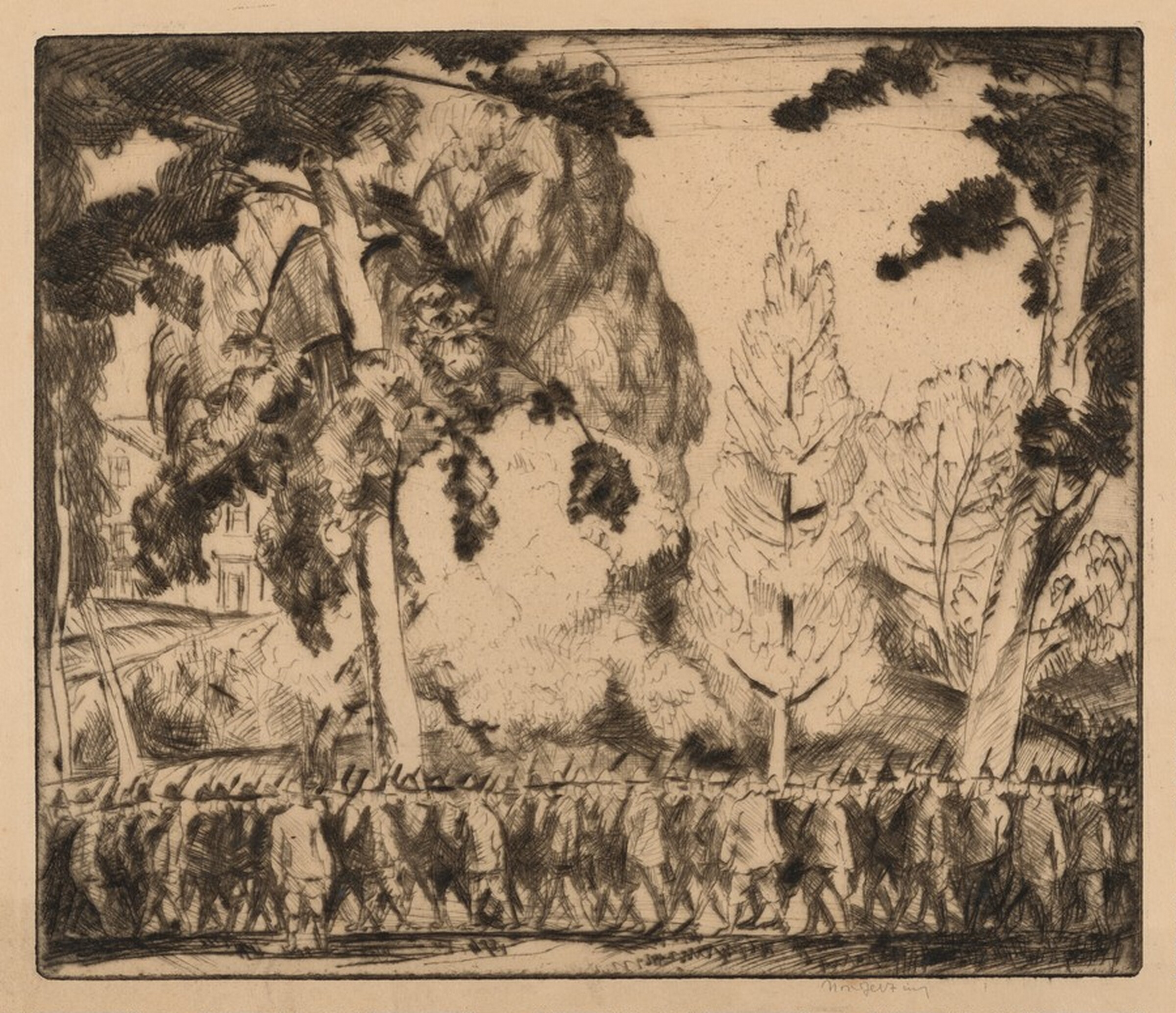 Company M, Bror Julius Olsson Nordfeldt, c. 1917