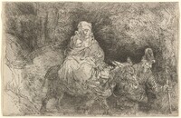 The Flight into Egypt: Crossing a Brook, Rembrandt van Rijn, 1654