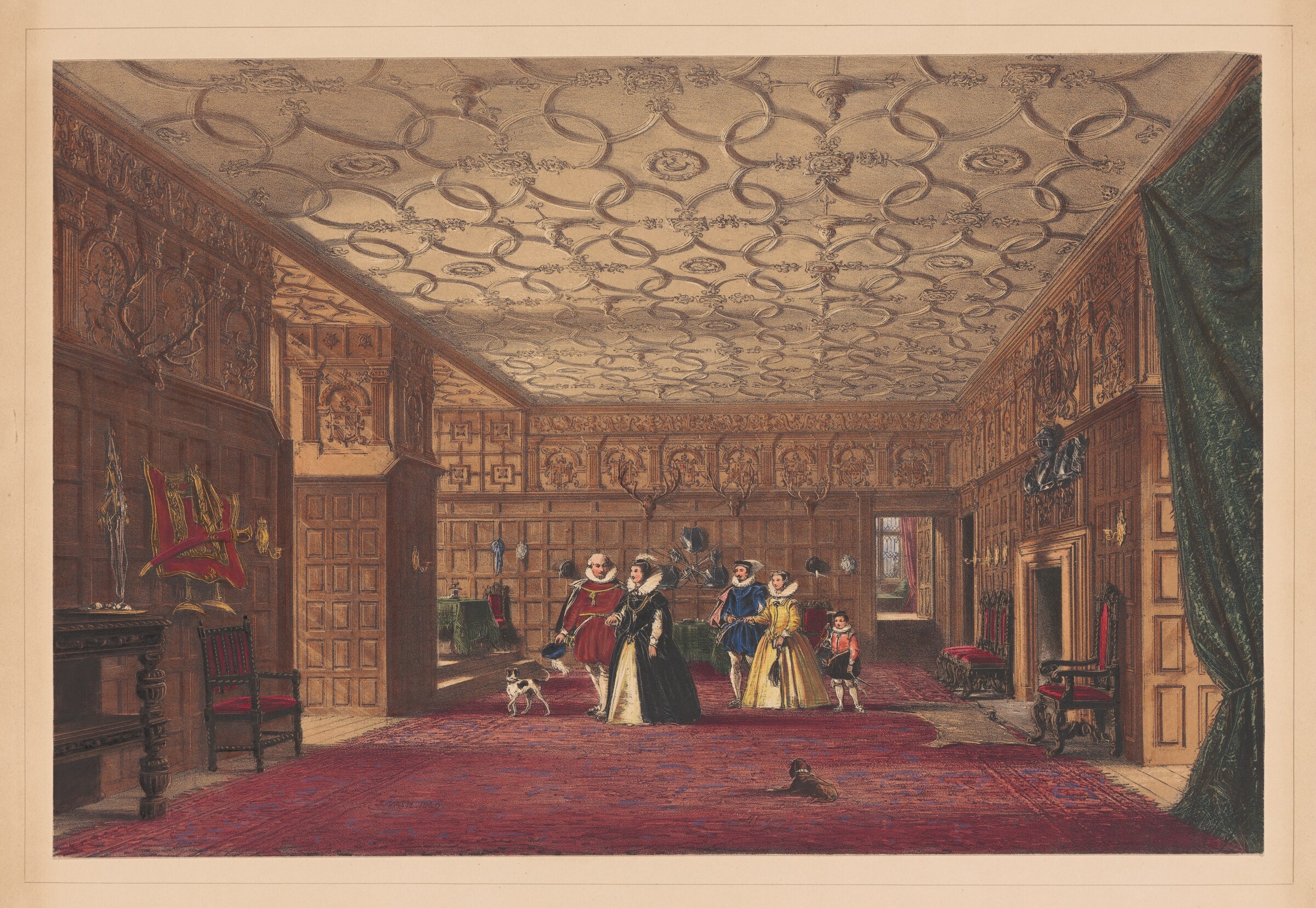 The Hall, Levens, Westmorland, Joseph Nash, 1849