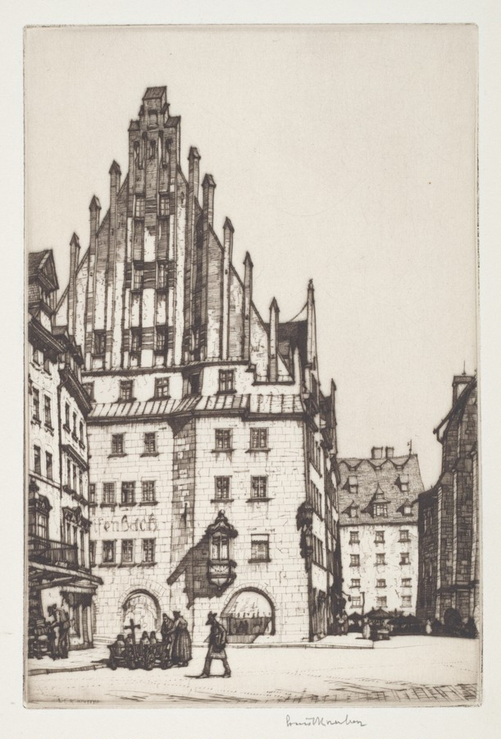 Market Place, Nuremberg, Louis Conrad Rosenberg, 1928