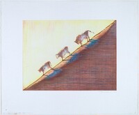 Three Cows, Wayne Thiebaud, 1991