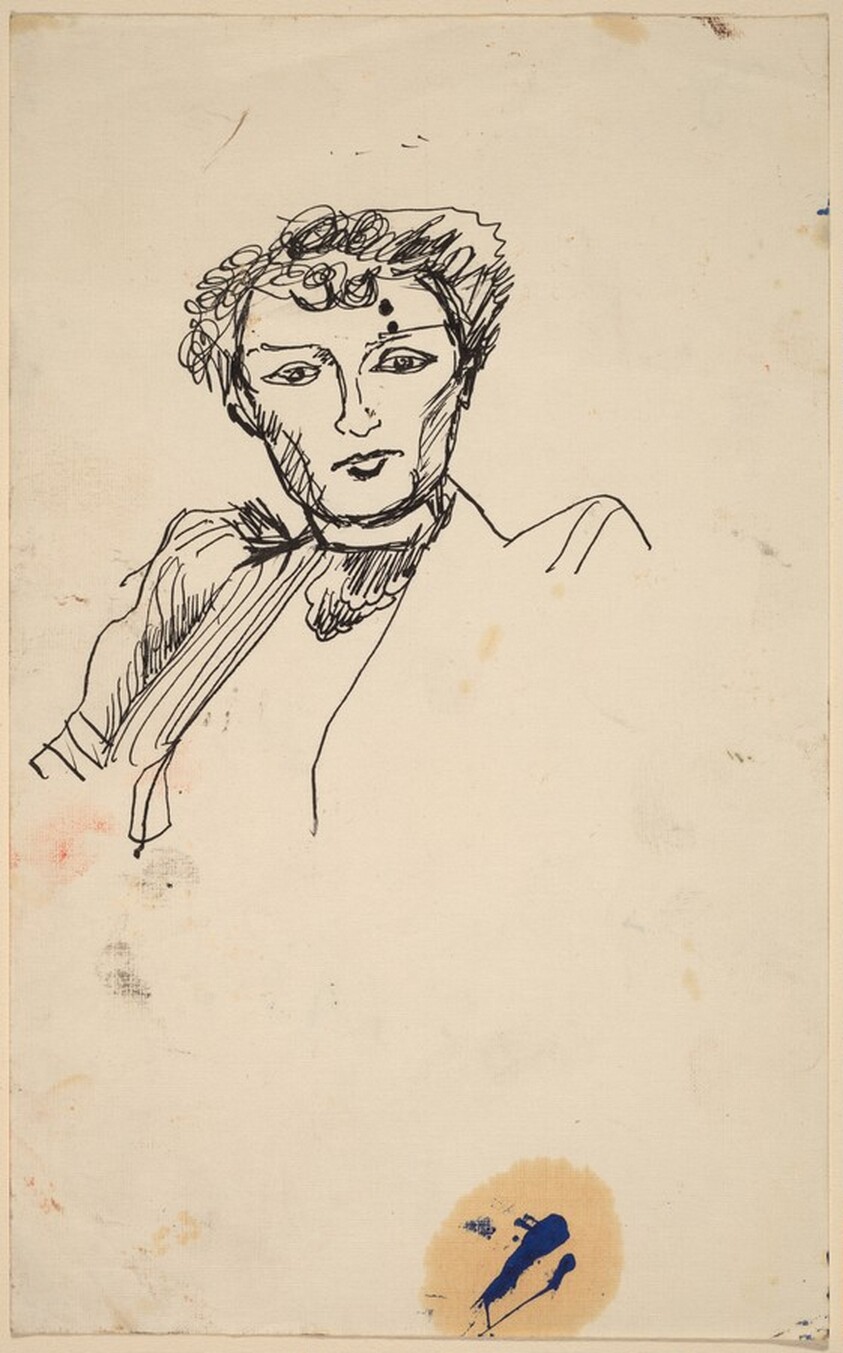 Head and Shoulders of a Woman with Short Hair