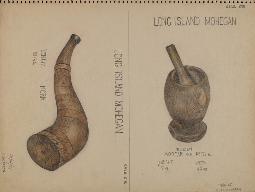 Horn and Mortar & Pestle