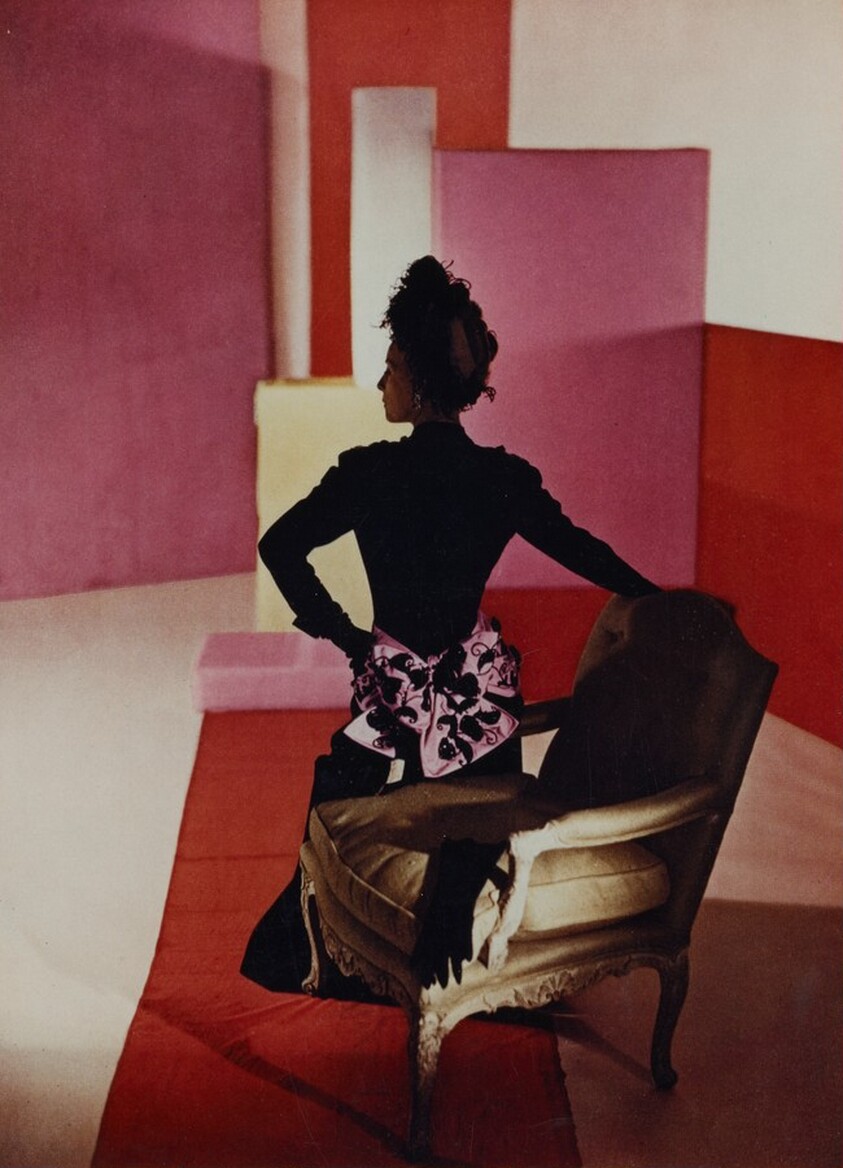 A Model Wearing a Schiaparelli Dress