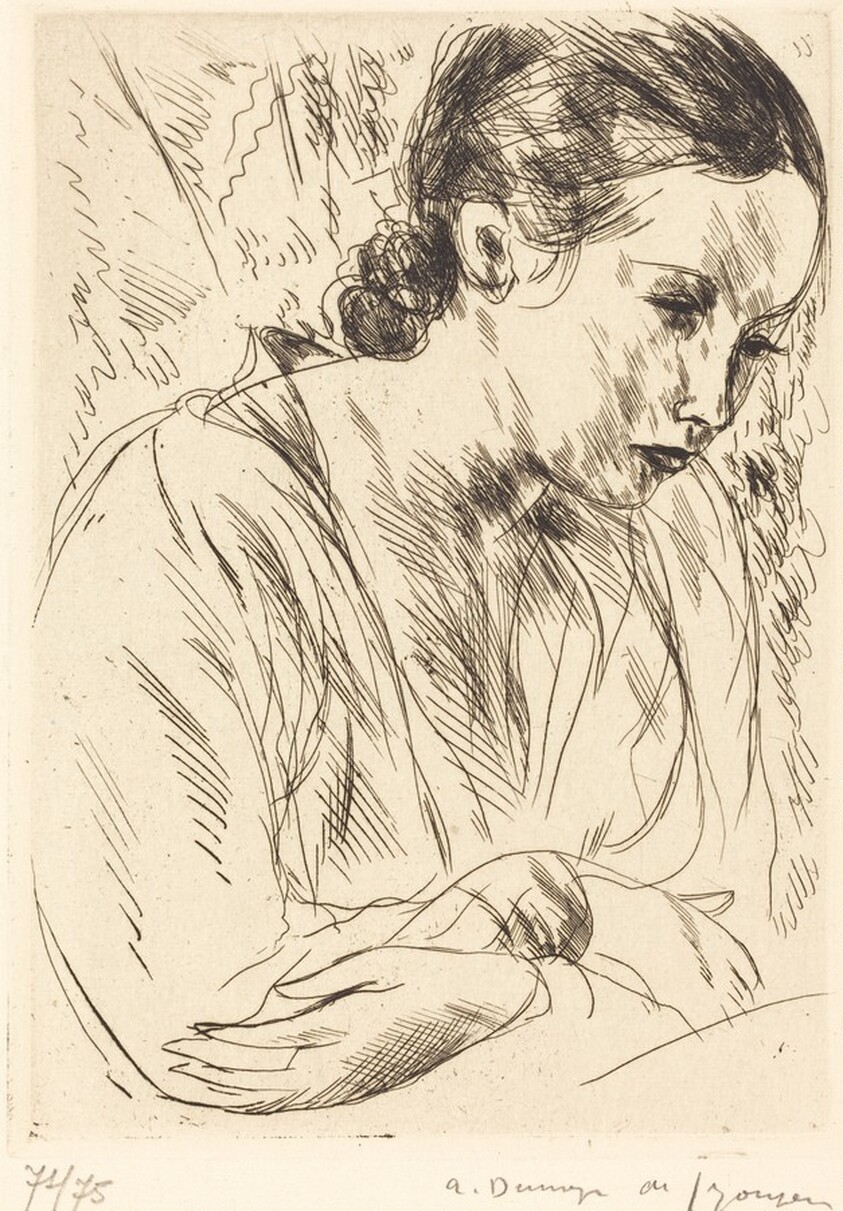 Fernande with Arms Crossed, Large Plate (Fernande les mains croisees (grande planche)