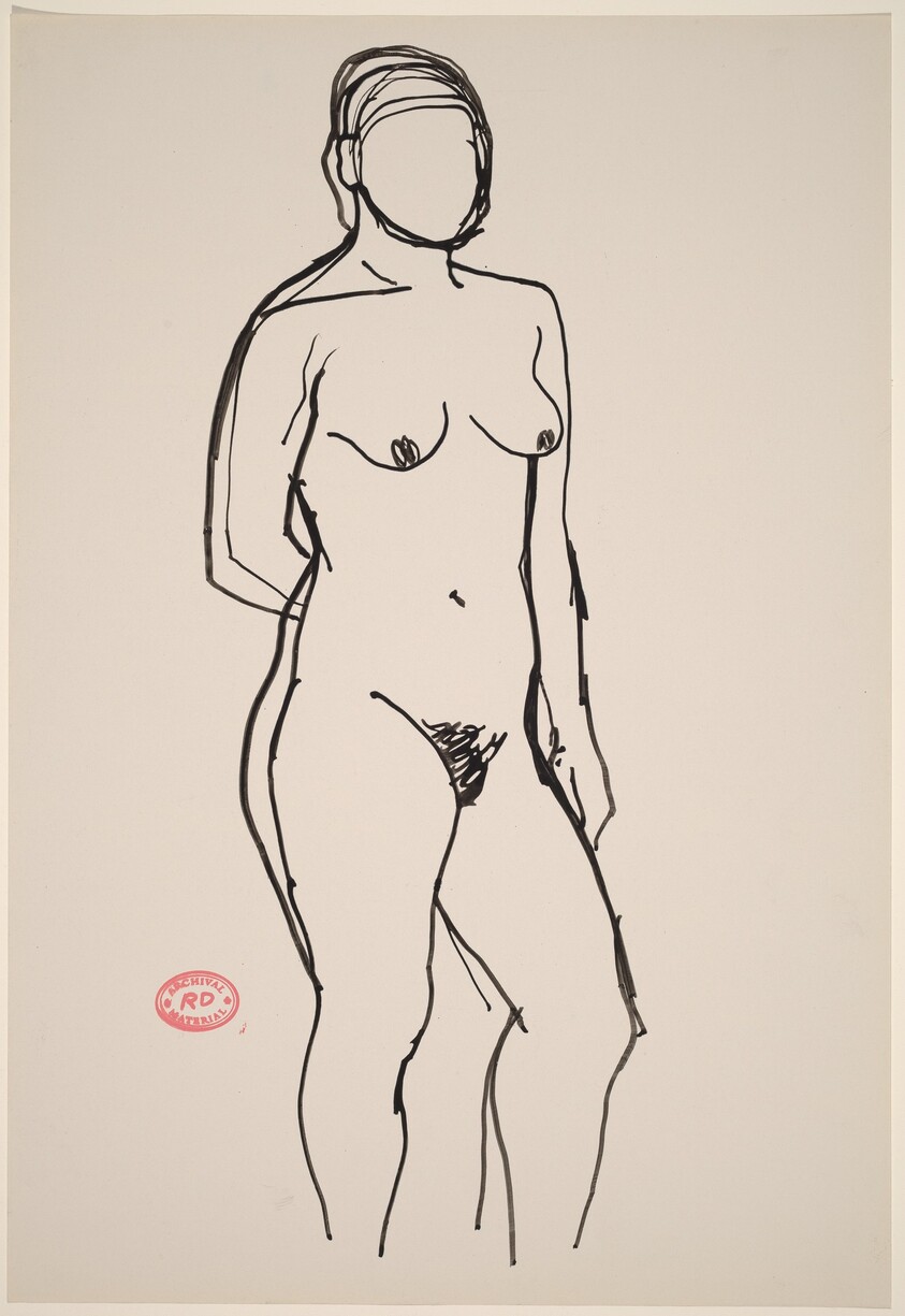 Untitled [standing nude with her right arm behind her back]