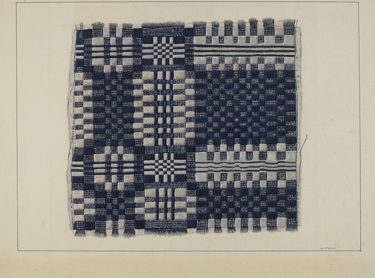Blue and White Homespun