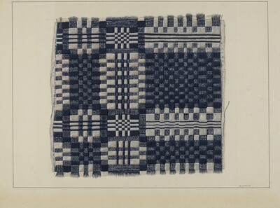 Blue and White Homespun