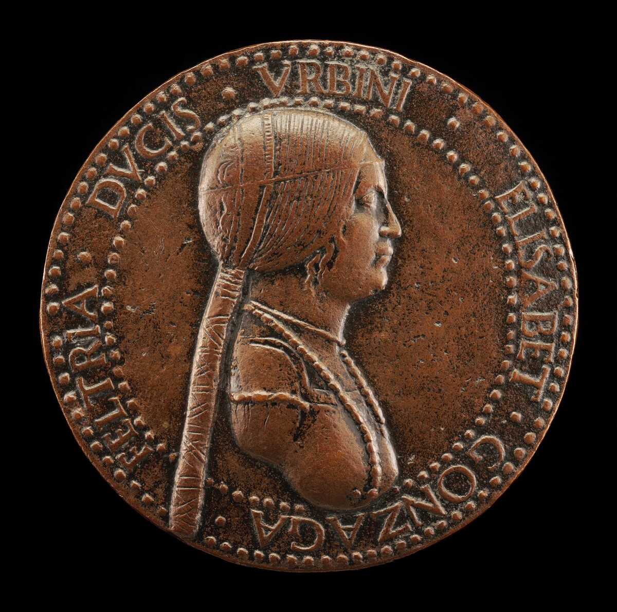 Elisabetta Gonzaga, died 1526, Duchess of Urbino, Wife of Guidobaldo I 1489 [obverse]