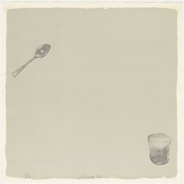 Glass Lower Right—Spoon Upper Left