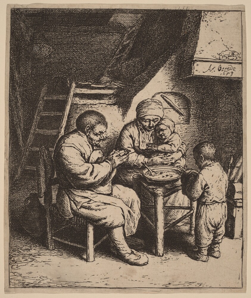 Peasant Family Praying Before a Meal