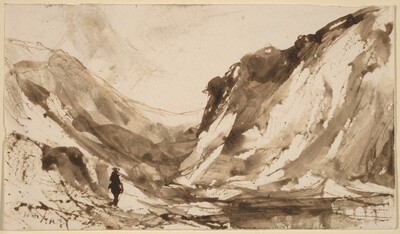 Deep Valley in Mountainous Landscape