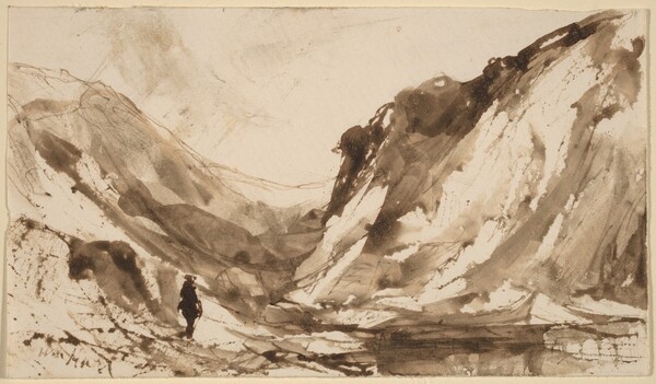 Deep Valley in Mountainous Landscape