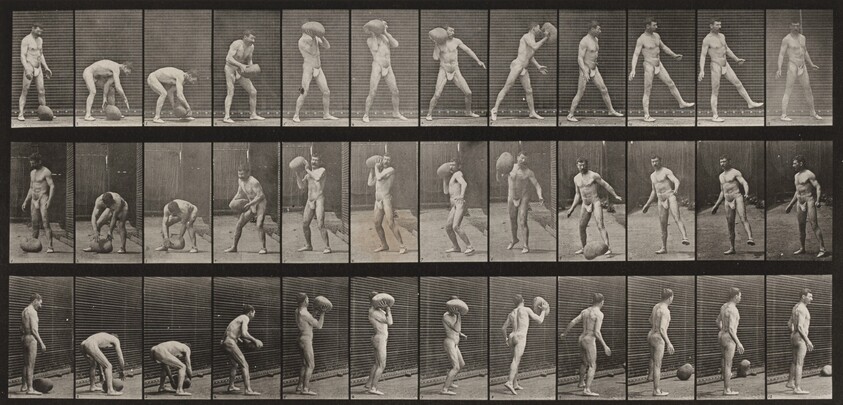 Plate Number 317. Lifting and heaving a 75-lb. rock