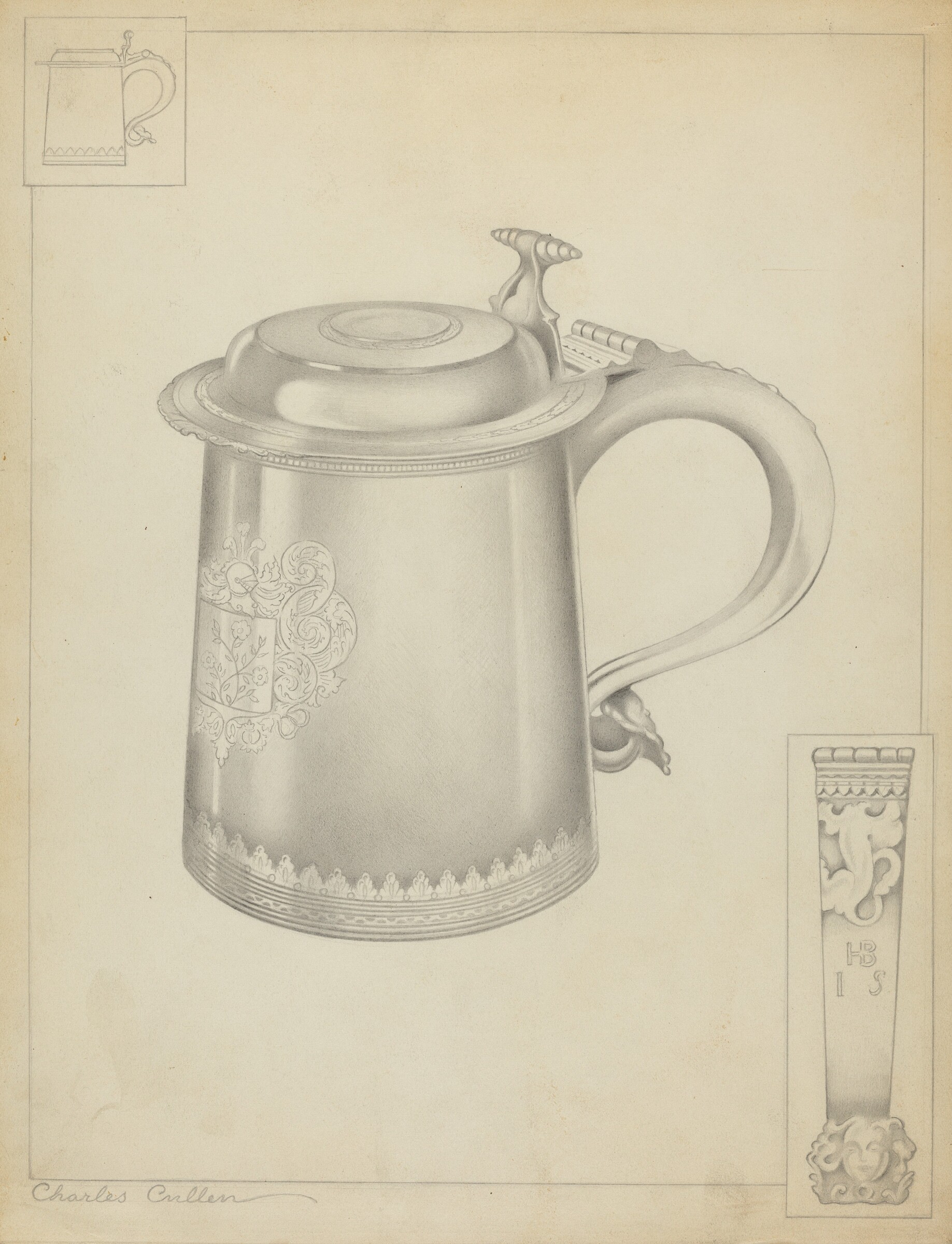 Silver Tankard, Charles Cullen, c. 1937