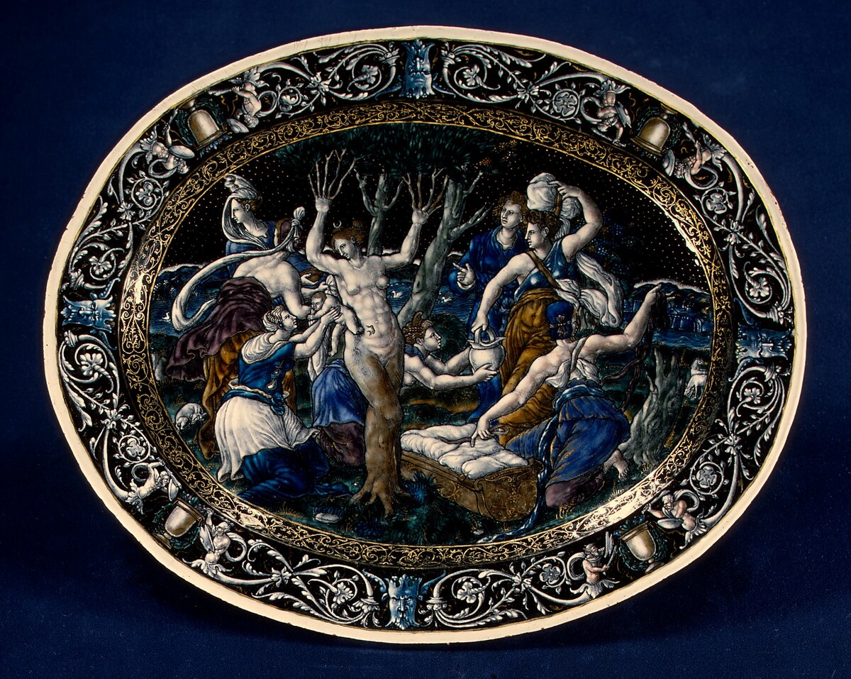 Oval Dish with the Birth of Adonis