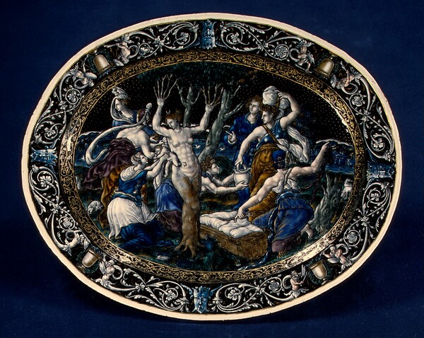 Oval Dish with the Birth of Adonis