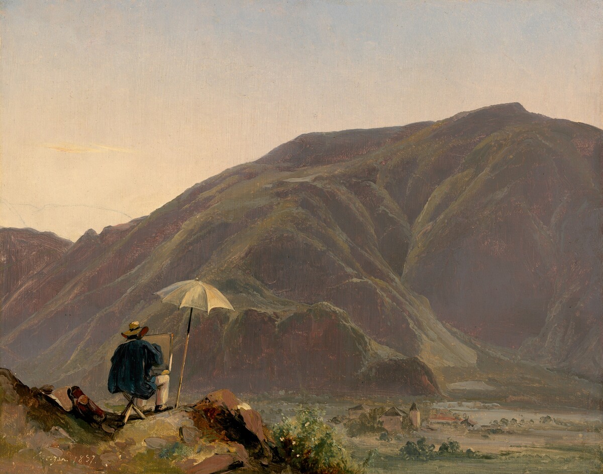 View of Bozen with a Painter