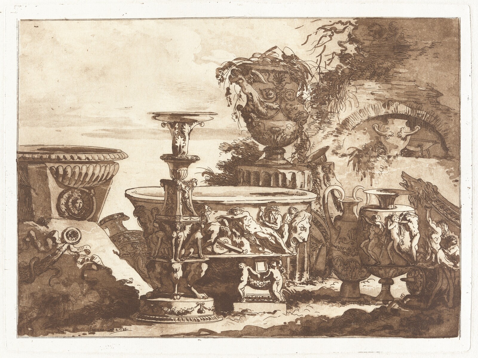 Composition with Antique Vases