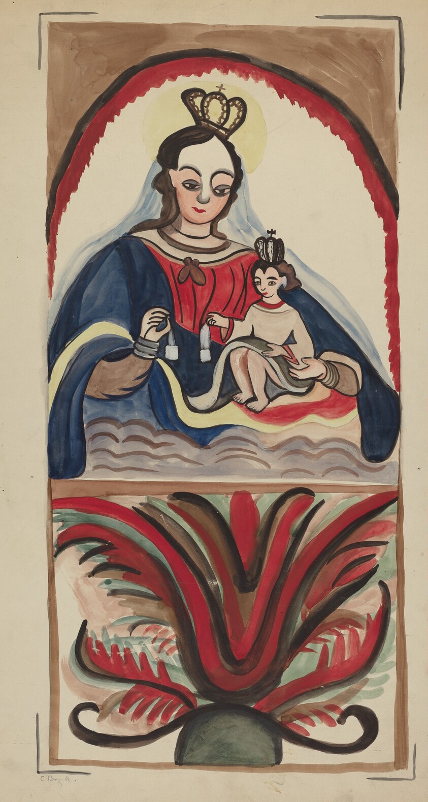Retablo - Virgin & Child