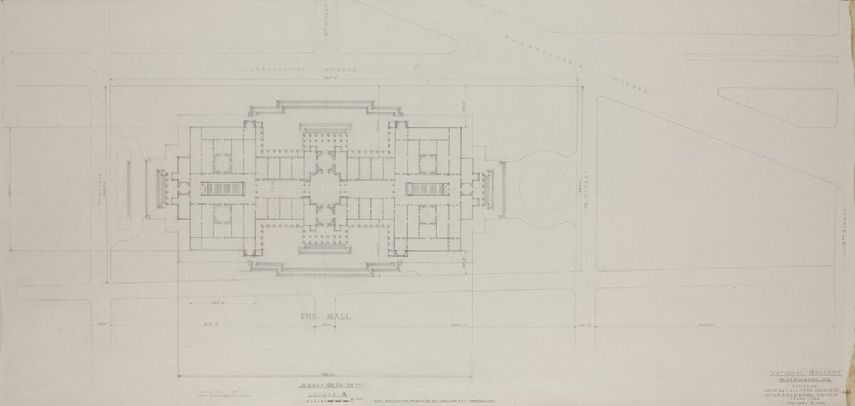 Plan of Scheme A: Axis on 6th Street