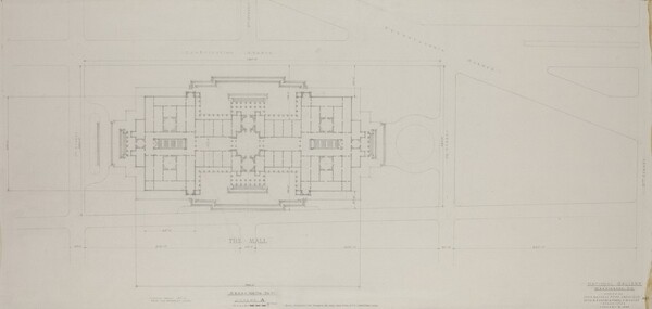Plan of Scheme A: Axis on 6th Street