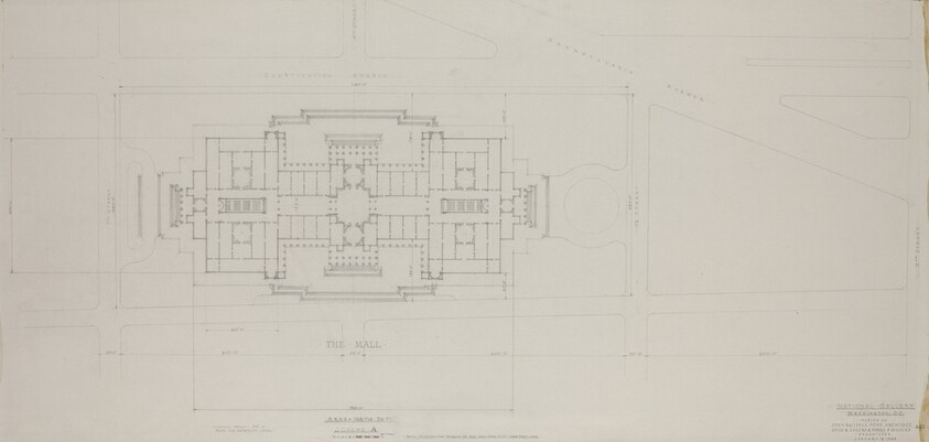 Plan of Scheme A: Axis on 6th Street