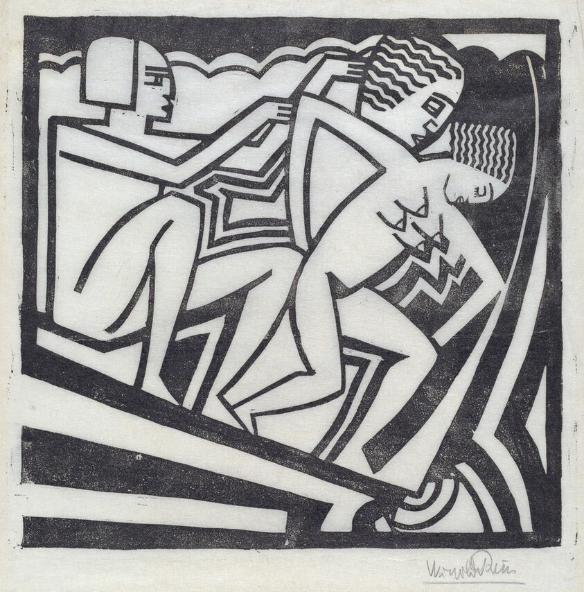 Untitled (Two Figures in an Incline)