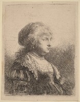 Saskia with Pearls in Her Hair, Rembrandt van Rijn, 1634