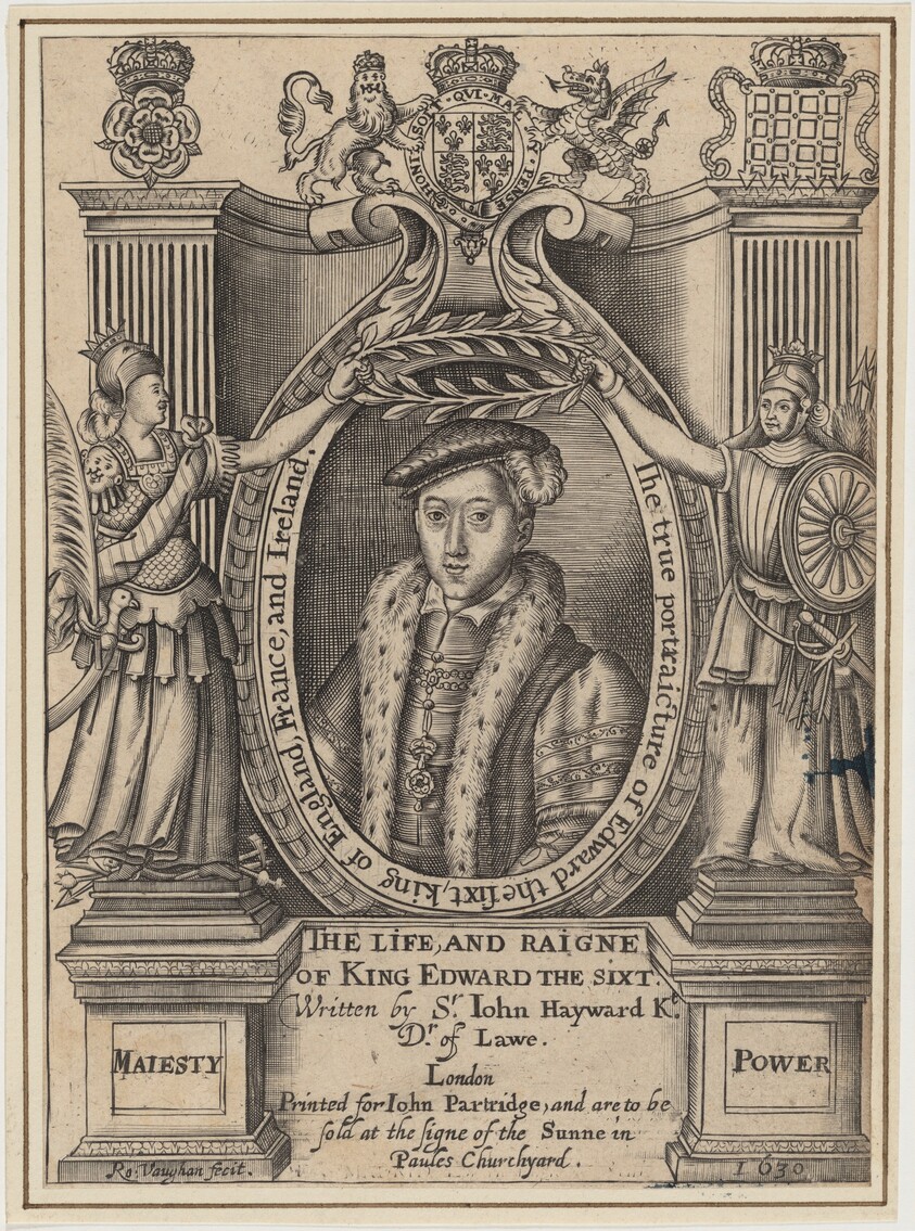 Title Plate to John Hayward, Life and Reigne of King Edward the Sixth