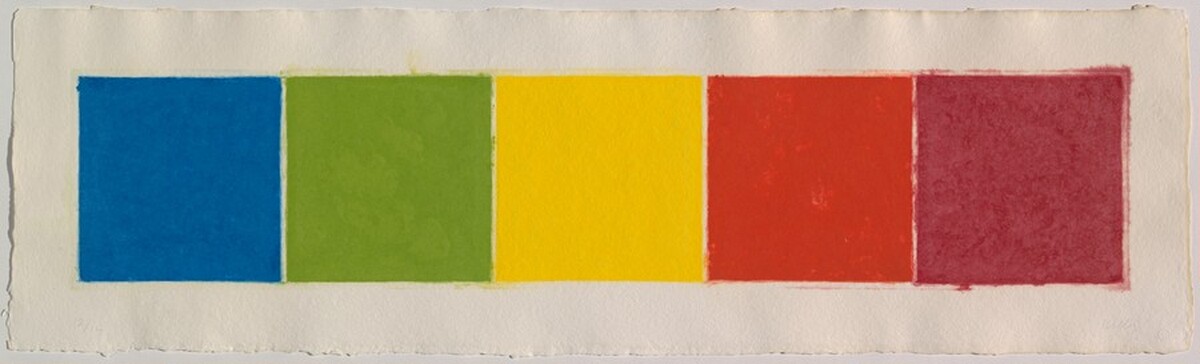 Blue/Green/Yellow/Orange/Red (Colored Paper Image XXII)