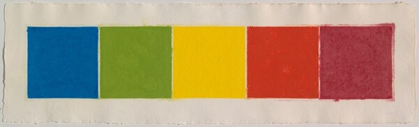 Blue/Green/Yellow/Orange/Red (Colored Paper Image XXII)