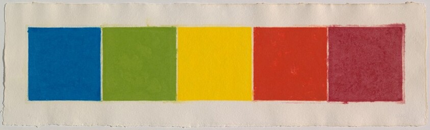 Blue/Green/Yellow/Orange/Red (Colored Paper Image XXII)