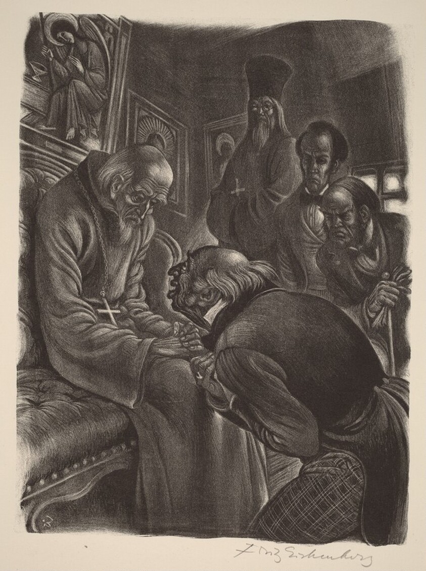 The Old Buffoon (Book II: An Unfortunate Gathering, facing p.30)