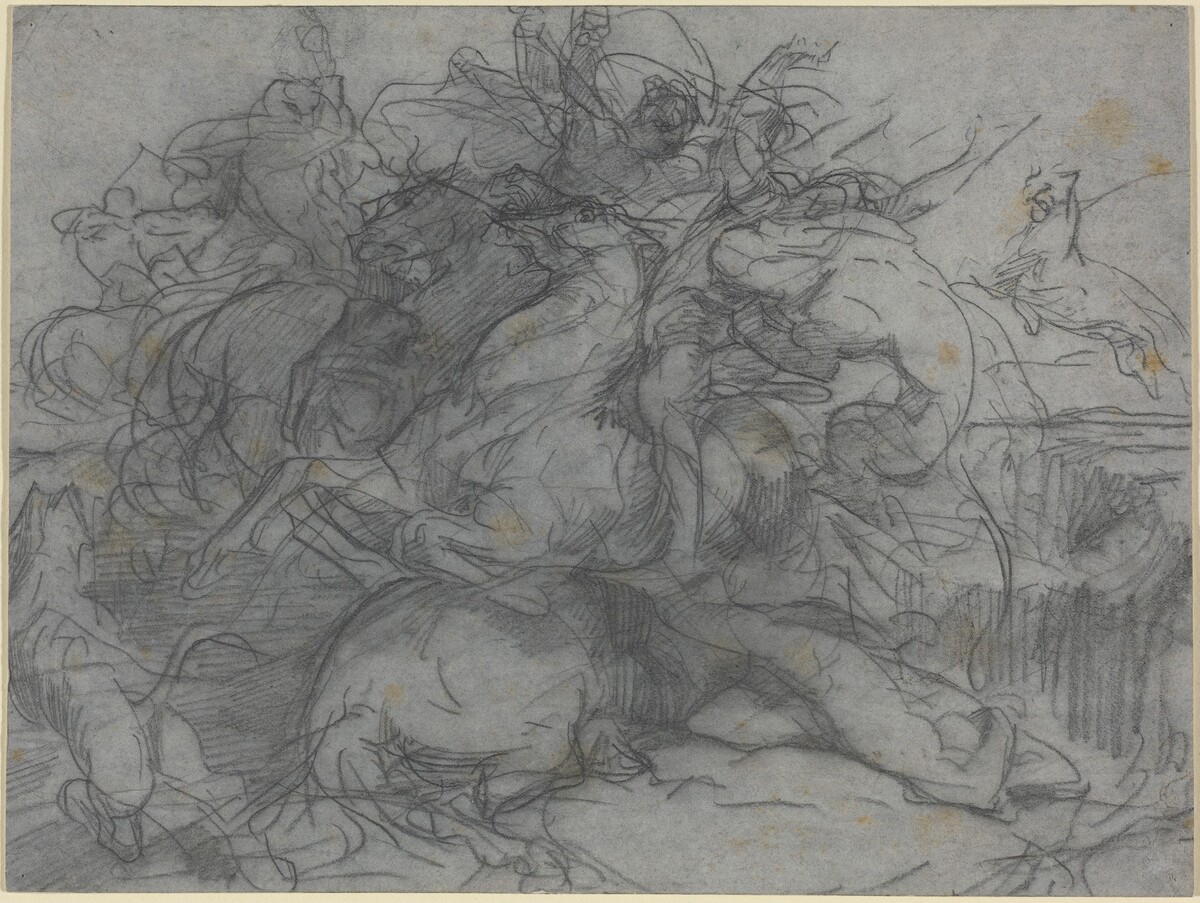 Study for "Surprise" (Battle of the Tigers)