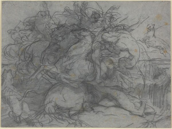 Study for "Surprise" (Battle of the Tigers)