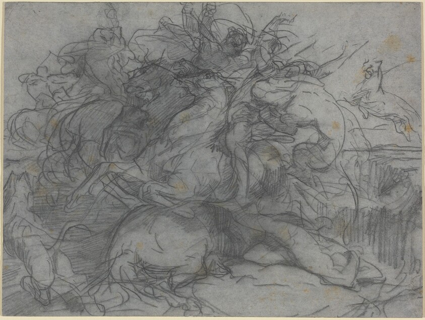 Study for "Surprise" (Battle of the Tigers)