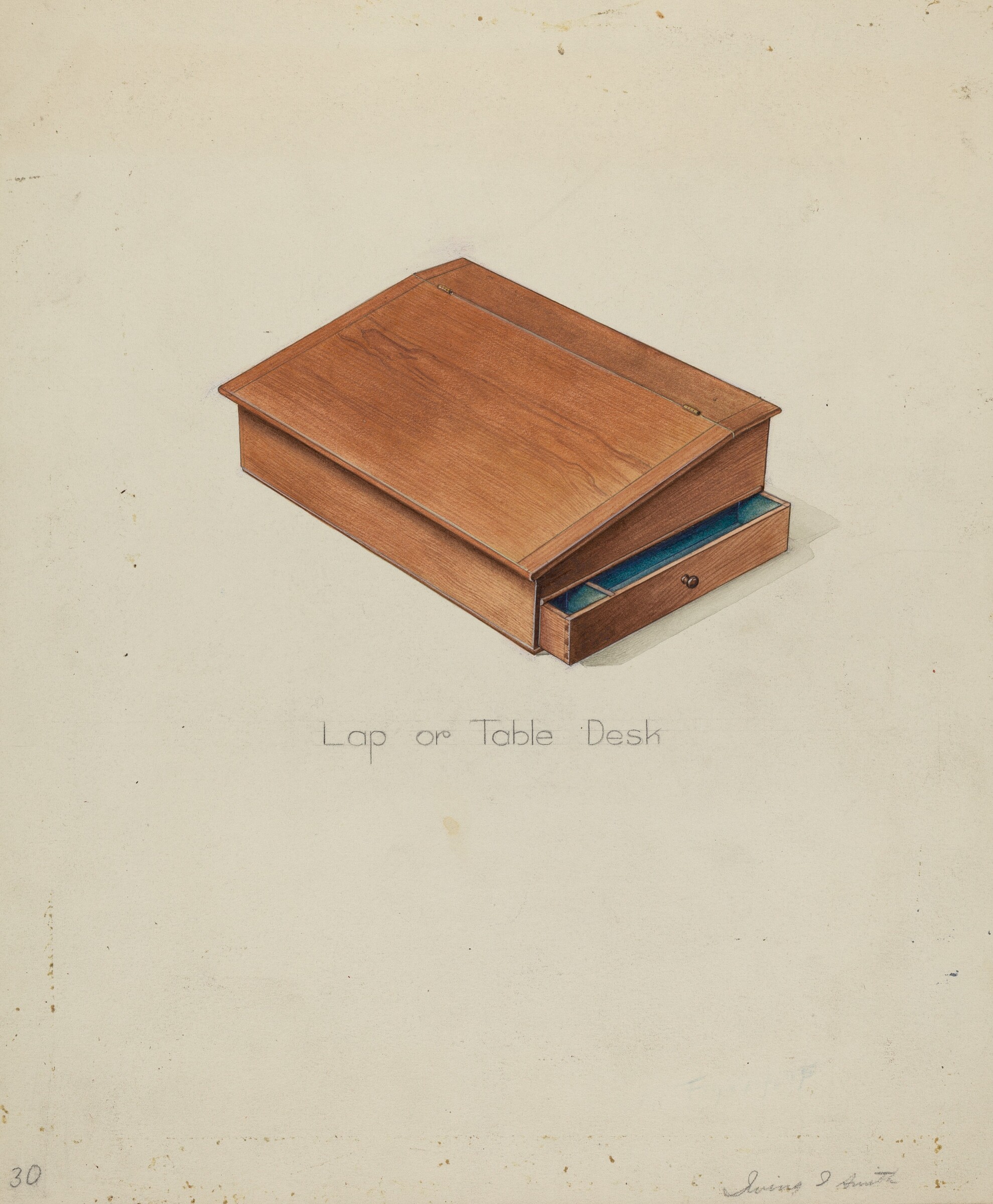 Shaker Lap Desk, Irving I. Smith, c. 1936