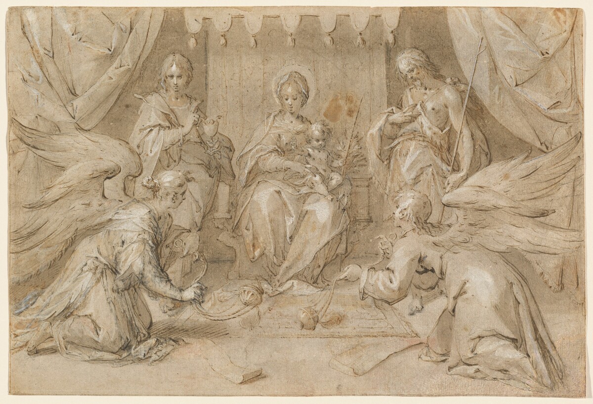 The Madonna Enthroned with Saint John the Baptist and Saint John the Evangelist