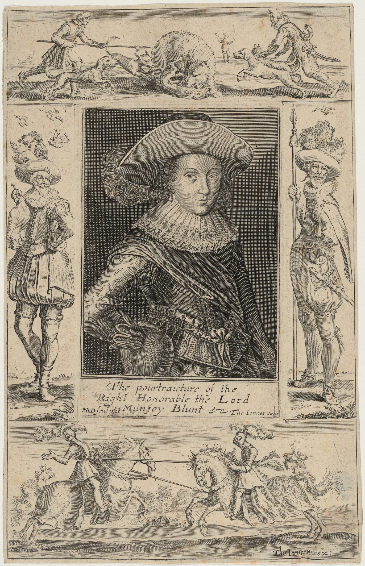 Mountjoy Blount, First Earl of Newport, Martin Droeshout