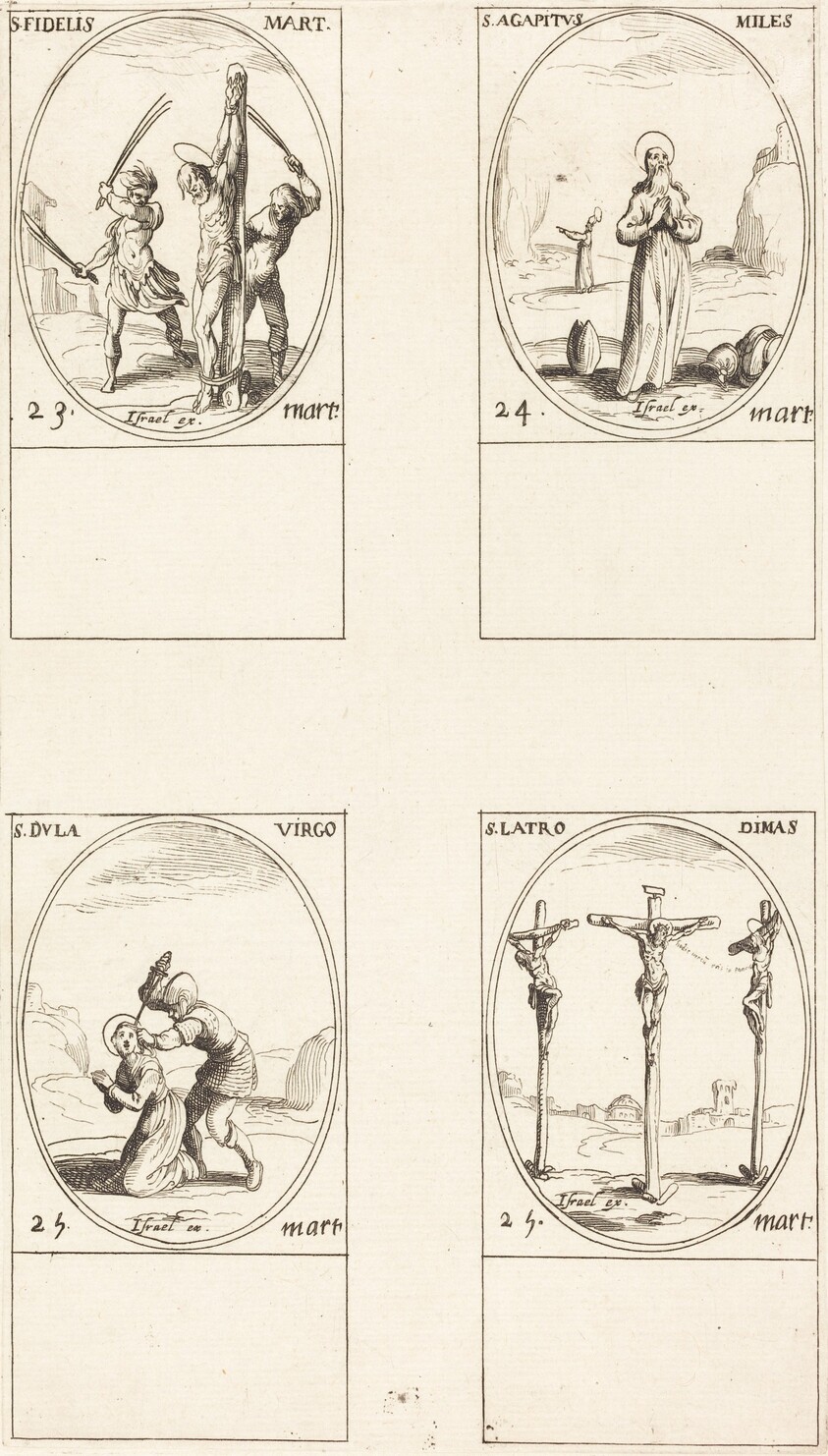 St. Fidelis; St. Agapetus; St. Dula; St. Latro Dimas